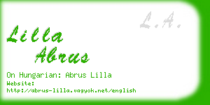 lilla abrus business card